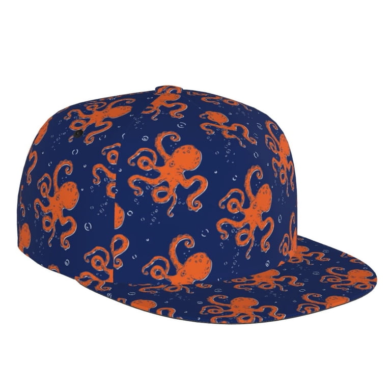 Gaeub Octopus Flat Bill Snapback Hats Baseball Caps with  display picture 1