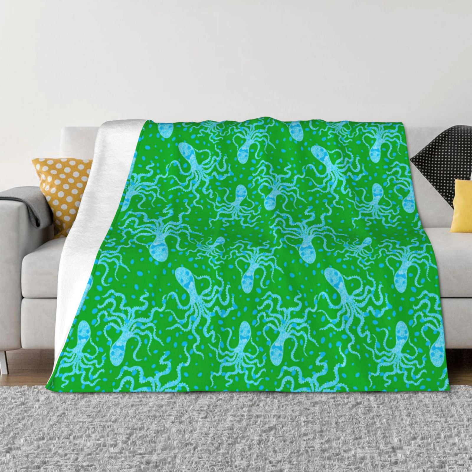 Lucky Trading Blanket For Stock Market Traders & Investors, 50"x65" Green Flannel Throw