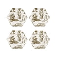 thumbnail image 1 of Gaeub Olive Picking Print 4 Pcs Leather Coasters for Drinks ,Drink Coasters Sets,Drink Table Cup Coasters for Living Room Kitchen Coffee Decor-Hexagon, 1 of 6