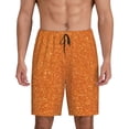 thumbnail image 1 of Gaeub Orange Glitter Printed Men's Short Pajama Pants, Lightweight Lounge & Sleep Bottoms Keep You Cool - 3X-Large, 1 of 9