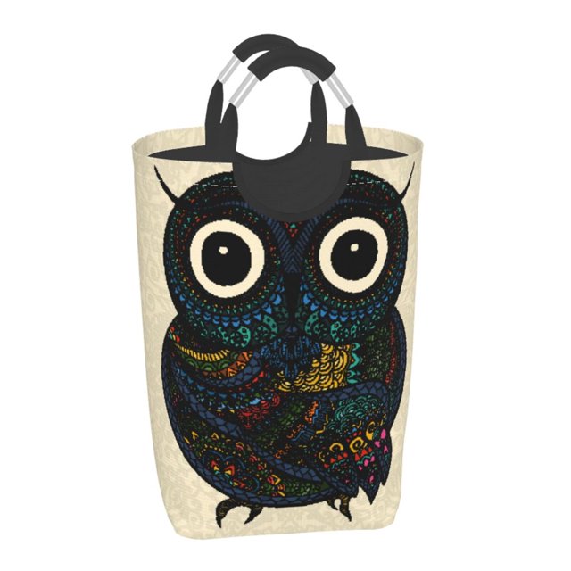 Gaeub Owl with Mandala Print 50L Large Laundry Hampers with Handles