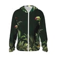 thumbnail image 1 of Gaeub Palm Leaves And Exotic Birds Men's and Women's UPF 50+ Long-Sleeved Sun Protection Clothing, Fishing Shirt Long Sleeve Zip-3X-Large, 1 of 7