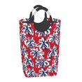 Gaeub Palm Tree Pattern on Red Print 50L Large Laundry Hampers with
