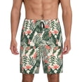 thumbnail image 1 of Gaeub Palm Trees and Tropical Printed Men's Short Pajama Pants, Lightweight Lounge & Sleep Bottoms Keep You Cool - Large, 1 of 9