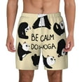 thumbnail image 1 of Gaeub Panda Doing Yoga Mens Swim Trunks Stretch Beach Shorts Quick Dry for Men Swim Shorts Swimwear with Pockets- Medium, 1 of 9