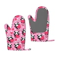 thumbnail image 1 of Gaeub Panda Heart Valentine Print Oven Mitts and Potholders BBQ Gloves,Oven Mitts with Silicone, Non-Slip Cooking Gloves for Cooking Baking Grilling (2 Count), 1 of 6