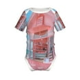 thumbnail image 1 of Gaeub Pastel Pink Beach Cafe Print Infant Climbing Onesie,Toddler Outfit,Newborn Baby Bodysuit,Baby Boy Girl Clothes -9M, 1 of 6