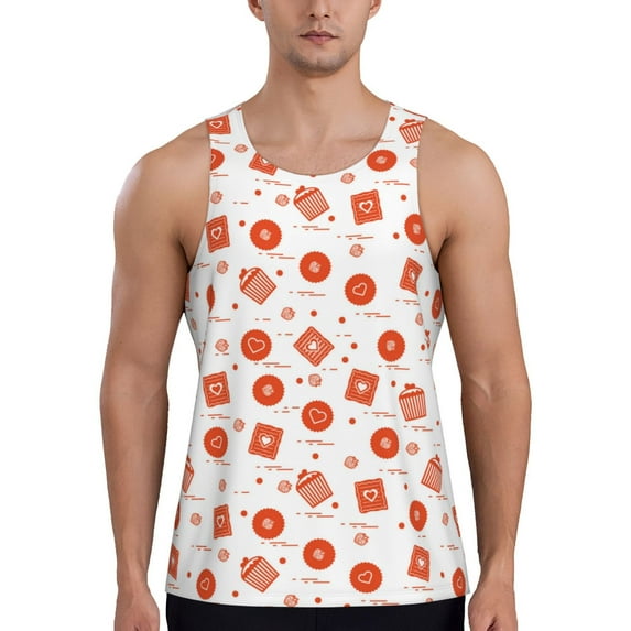 Gaeub Pastry Men's Athletic Tank Top, Workout Sleeveless Shirts, Running Tank Tops for Gym, Running, Training - Small