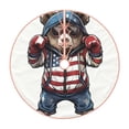 thumbnail image 1 of Gaeub Patriotic Boxing Bear Art Print Christmas Tree Skirt,Christmas Decorations,Round Xmas Skirt for Christmas Indoor Decorations Xmas Winter Holiday Party Supplies-30", 1 of 6