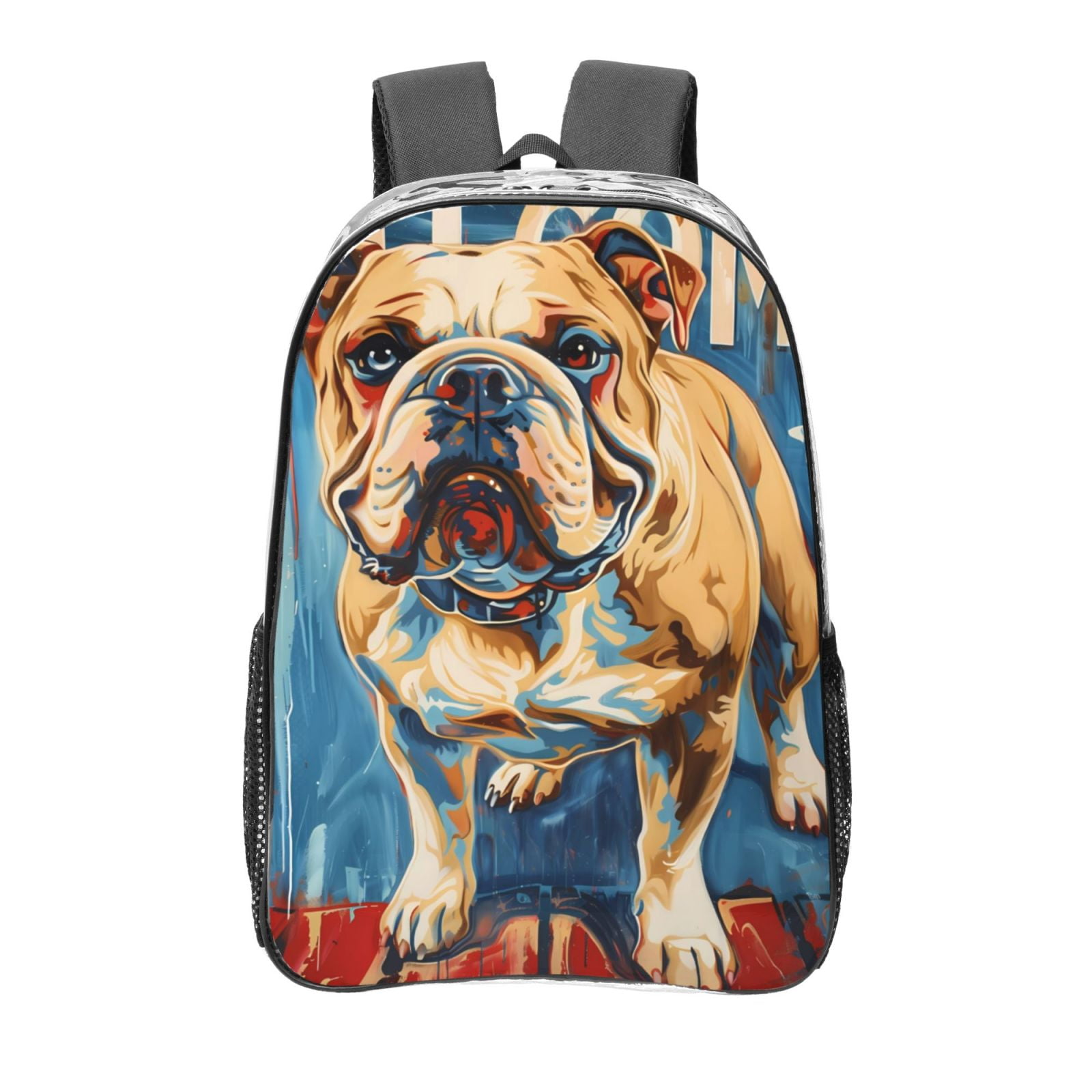 Pattern Print Bulldog Backpack main image 0