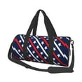 thumbnail image 1 of Gaeub Patriotic Star Lightweight Travel Cylinder Bag Gym Tote Bag Sports Training Duffle Bag with Pockets and Straps, 1 of 8