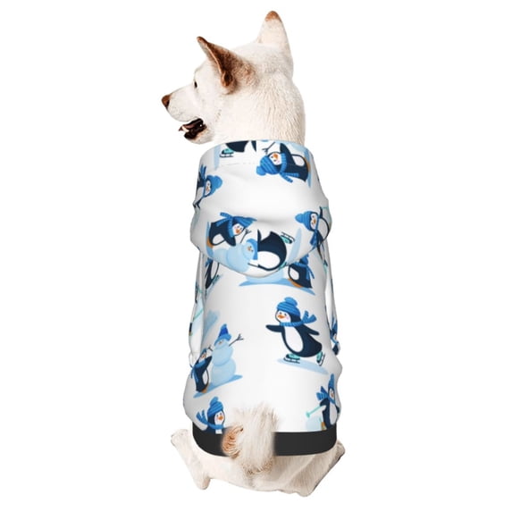 Gaeub Penguin Winter Fun Dog Hoodie Sweatshirts Warm Dog Clothes for Small Dogs,Puppy and Cat Costume-Small