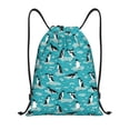thumbnail image 1 of Gaeub Penguins On The Ice In The Sea Drawstring Backpack Bag Sport Gym Sackpack Heavy Duty String Backpack for Men Women-Small, 1 of 6