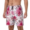 thumbnail image 1 of Gaeub Peonies And Roses Print Mens Swim Trunks with Compression Liner,Board Shorts Quick Dry,Beach Swimwear with Pockets-Small, 1 of 6
