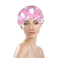 thumbnail image 1 of Gaeub Pink And White Polka Dot Shower Caps for Women Men,Double Waterproof Layers Bathing Hat,Elastic and Reusable Bath Caps, 1 of 7