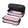 thumbnail image 1 of Gaeub Pink Cartoon Bear Print Canvas Pen Case,Pencil Case for Men Women, Large Pen Bag,Big Capacity Canvas Pencil Pouch, 1 of 6