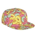 thumbnail image 1 of Gaeub Pink Donut and Blue Flat Bill Snapback Hats Baseball Caps with Adjustable for Running Workouts and Outdoor Activities, 1 of 9