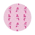 thumbnail image 1 of Gaeub Pink Scarf Snowman Print 6 Pcs Leather Coasters for Drinks ,Drink Coasters Sets,Drink Table Cup Coasters for Living Room Kitchen Coffee Decor,Round Shape, 1 of 7