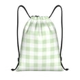 thumbnail image 1 of Gaeub Green Checkboard Drawstring Backpack Bag Sport Gym Sackpack Heavy Duty String Backpack for Men Women-Small, 1 of 6