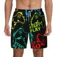thumbnail image 1 of Gaeub Play Game Start Mens Swim Trunks Stretch Beach Shorts Quick Dry for Men Swim Shorts Swimwear with Pockets- Large, 1 of 9