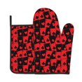 thumbnail image 1 of Gaeub Playing Cards Print Oven Mitts and Pot Holders Sets of 2,Heat Resistant Pad,Cooking Gloves, for Baking BBQ Home Decor, 1 of 7