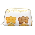 thumbnail image 1 of Gaeub Pumpkin Pie Gnome Printed Travel Cosmetic Bag,Makeup Bag, Large Capacity Toiletry Bag for Women, Portable Pouch Make Up Organizer with Zipper and Divider, 1 of 8