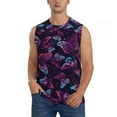 thumbnail image 1 of Gaeub Purple Butterfly Men's Sleeveless Muscle Shirts Workout Tank Tops, Odor Protection and Comfortable - 3X-Large, 1 of 8