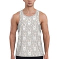 thumbnail image 1 of Gaeub Rabbit And Heart Men's Athletic Tank Top, Workout Sleeveless Shirts, Running Tank Tops for Gym, Running, Training - Large, 1 of 9