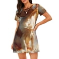 thumbnail image 1 of Gaeub Rainbow English Cocker Spaniel Print Women's Short-Sleeved Nightdress,Loose Comfy Pajama Sleepwear,Summer Night-dresses for Women, 1 of 6