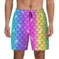 thumbnail image 1 of Gaeub Rainbow Scales2 Mens Swim Trunks Stretch Beach Shorts Quick Dry for Men Swim Shorts Swimwear with Pockets- Large, 1 of 9