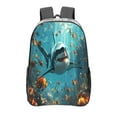 thumbnail image 1 of Gaeub Realistic Ocean Shark Print Clear Backpack ,Clear Transparent Backpack, PVC Bag with Side Pockets,for Concert, Beach, Work, Travel & Sporting, 1 of 7