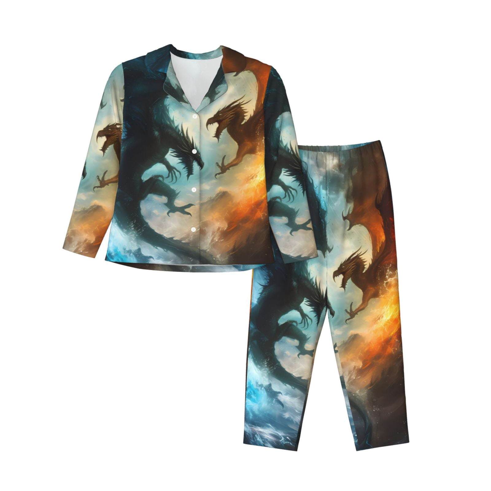 Dragon My Heart Short Sleeve Pajama Shorts Set main image 1