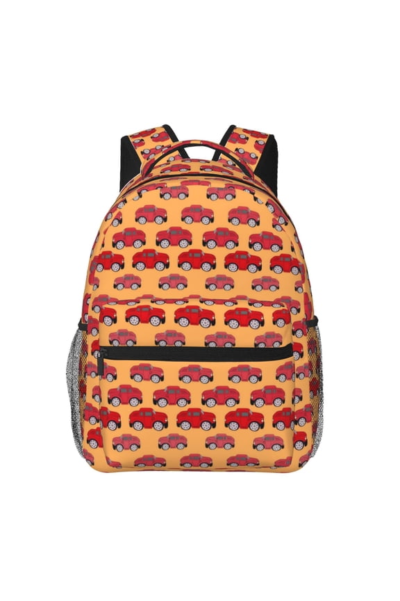 Red Cars Ergonomic Lightweight Laptop Backpack - Multiple Pockets for School, Work, Travel, Outdoor Activities -One Size