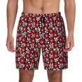 thumbnail image 1 of Gaeub Red Floral Mens Swim Trunks Stretch Beach Shorts Quick Dry for Men Swim Shorts Swimwear with Pockets- Medium, 1 of 9