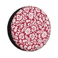 thumbnail image 1 of Gaeub Red Flowers 14-17in Tire Cover, Spare Tire Cover, for Camper Caravan, Trailer, Car, Truck, SUV, Jeep - 15 inch, 1 of 9