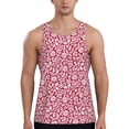 thumbnail image 1 of Gaeub Red Flowers Men's Athletic Tank Top, Workout Sleeveless Shirts, Running Tank Tops for Gym, Running, Training - Medium, 1 of 9