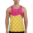 thumbnail image 1 of Gaeub Red Ice Cream Men's Athletic Tank Top, Workout Sleeveless Shirts, Running Tank Tops for Gym, Running, Training - 4X-Large, 1 of 9