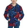 thumbnail image 1 of Gaeub Red White Blue Fireworks Men's Hoodie,Heavyweight Hooded Sweatshirt for Men-Small, 1 of 6