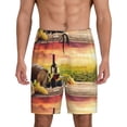 thumbnail image 1 of Gaeub Red Wine Glasses Printed Men's Short Pajama Pants, Lightweight Lounge & Sleep Bottoms Keep You Cool - Small, 1 of 9