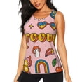 thumbnail image 1 of Gaeub Retro 70s Hippie Women's Workout Tank Tops Lightweight Sleeveless Shirts for Women for Athletic Running Tennis Yoga - Medium, 1 of 9