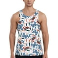 thumbnail image 1 of Gaeub Retro Butterfly Men's Athletic Tank Top, Workout Sleeveless Shirts, Running Tank Tops for Gym, Running, Training - 3X-Large, 1 of 9
