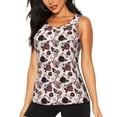 thumbnail image 1 of Gaeub Retro Red Black Roses Women's Workout Tank Tops Lightweight Sleeveless Shirts for Women for Athletic Running Tennis Yoga - X-Large, 1 of 9