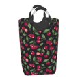 Gaeub Ripe Red Cherry Print 50L Large Laundry Hampers with Handles