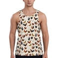 thumbnail image 1 of Gaeub Roosters and Chickens Men's Athletic Tank Top, Workout Sleeveless Shirts, Running Tank Tops for Gym, Running, Training - XX-Large, 1 of 9