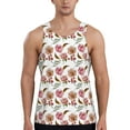 thumbnail image 1 of Gaeub Rose Flowers Men's Athletic Tank Top, Workout Sleeveless Shirts, Running Tank Tops for Gym, Running, Training - Large, 1 of 9