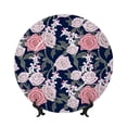 thumbnail image 1 of Gaeub Rose Flowers Print Ceramic Plate,Dinner Plates,Bone China Decorative Plates with Display Stand,Art Ceramic Ornaments for Wall Hanging Decoration-7in, 1 of 6