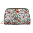 thumbnail image 1 of Gaeub Roses Mixed Zebra 1 Printed Travel Cosmetic Bag,Makeup Bag, Large Capacity Toiletry Bag for Women, Portable Pouch Make Up Organizer with Zipper and Divider, 1 of 1