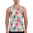 thumbnail image 1 of Gaeub Roses and Butterflies Men's Athletic Tank Top, Workout Sleeveless Shirts, Running Tank Tops for Gym, Running, Training - Medium, 1 of 9