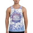 thumbnail image 1 of Gaeub Round Snow Merry Christmas Men's Athletic Tank Top, Workout Sleeveless Shirts, Running Tank Tops for Gym, Running, Training - XX-Large, 1 of 9