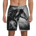 thumbnail image 1 of Gaeub Running Horse Mens Swim Trunks Stretch Beach Shorts Quick Dry for Men Swim Shorts Swimwear with Pockets- 3X-Large, 1 of 9